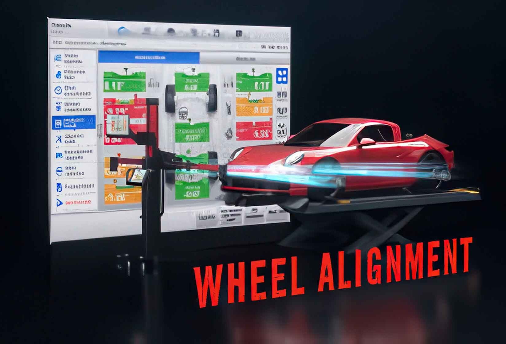 Generated Image of Red Porsche undergoing wheel alignment services – Advanced Auto Solutions Auto Repair Services Generated Image of Red Porsche undergoing wheel alignment services - Advanced Auto Solutions Auto Repair Services